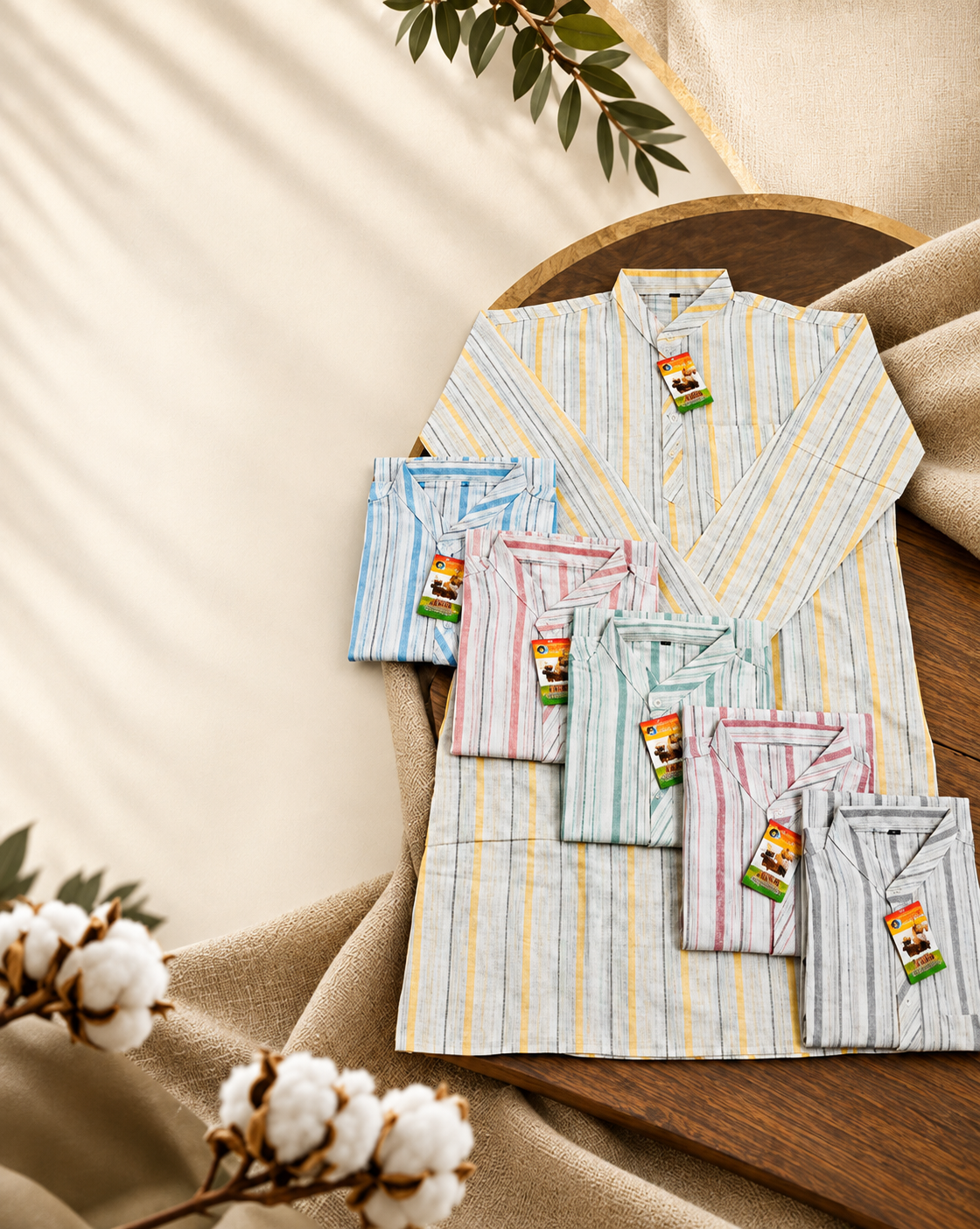 Striped Khadi Kurta Collection